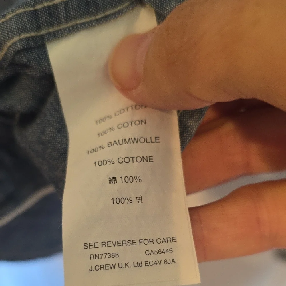 J.crew Chambray 10 NWT Blue Button-Up Shirt RARE - Picture 3 of 4